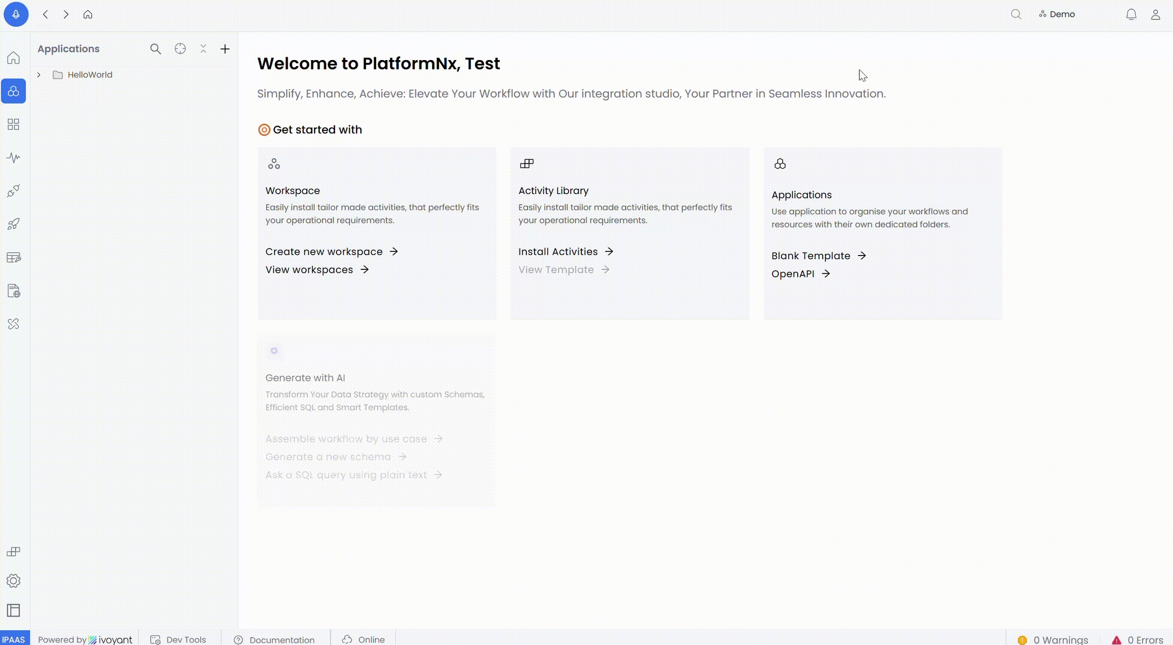 Video that illustrates how users can access workspaces